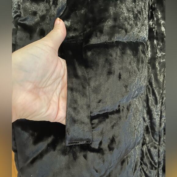 Jack by BB Dakota Black Crushed it Velvet Quilted Zip Puffer Coat Small NWT - Picture 5 of 9